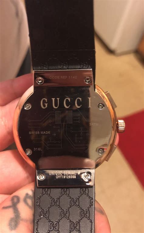 gucci code ref 1142 fake|authentic gucci watch serial number.